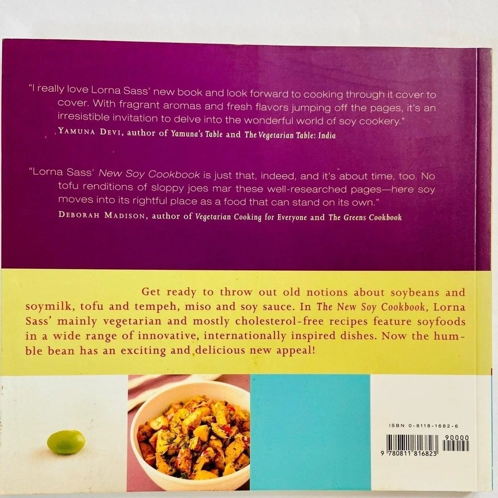 The New Soy Cookbook Lorna Sass Tofu Tempeh Vegetarian Recipes Paperback 1998